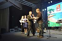 Cenu předával pan Patočka -třetí místo za katalog, veletrh cestovního ruchu Holiday World 2015 v Praze