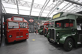V muzeu byla opravdu spousta unikátů, Muzeum autobusů v Londýně, září 2014
