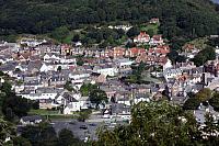 Pohled na město Lynton v NP Exmoor