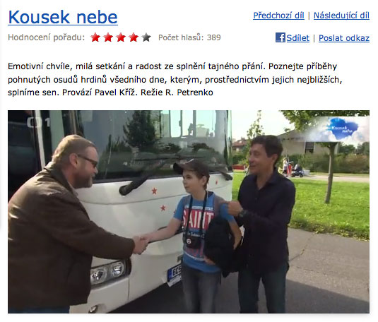 Pangeo tours pomohla v České televizi splnit sen malému fandovi autobusů