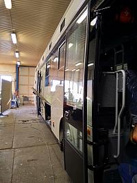 Dokončovací práce, křest nového hotelbusu "Olinka" CK Pangeo Tours, duben 2018