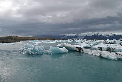 ledovcové kry na Islandu