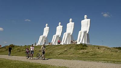 Esbjerg ... sochy - Německem do dánského království + ostrov Helgoland
