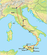 Poznávací zájezd Hefaistovo království , Mapa