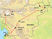 Poznávací zájezd Slovinsko - velký okruh malou zemí , Mapa