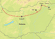 Poznávací zájezd Za tokajským vínem, Mapa