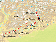 Poznávací zájezd Týden v Dolomitech, Mapa