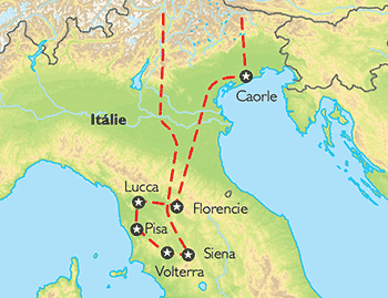Poznávací zájezd Toskánsko - kolébka renesance, Mapa