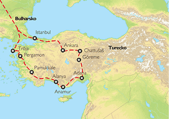 Poznávací zájezd Turecko, Mapa