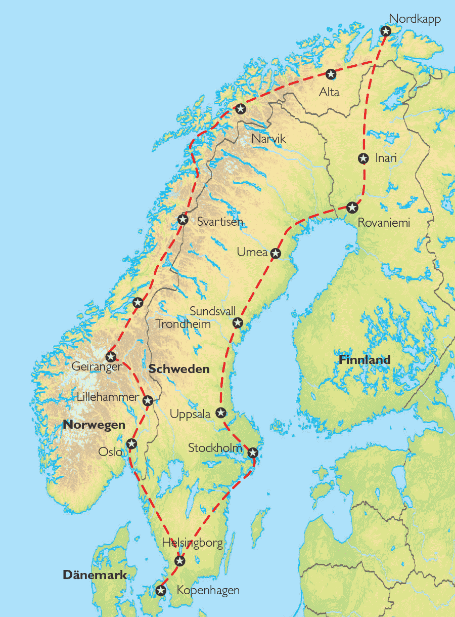 Reise Pangeo tours: Norwegen – Dänemark – Finnland – Schweden | Durch